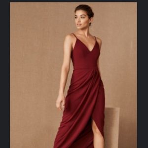 BHLDN Caron Dress, Bordeaux, Size 2